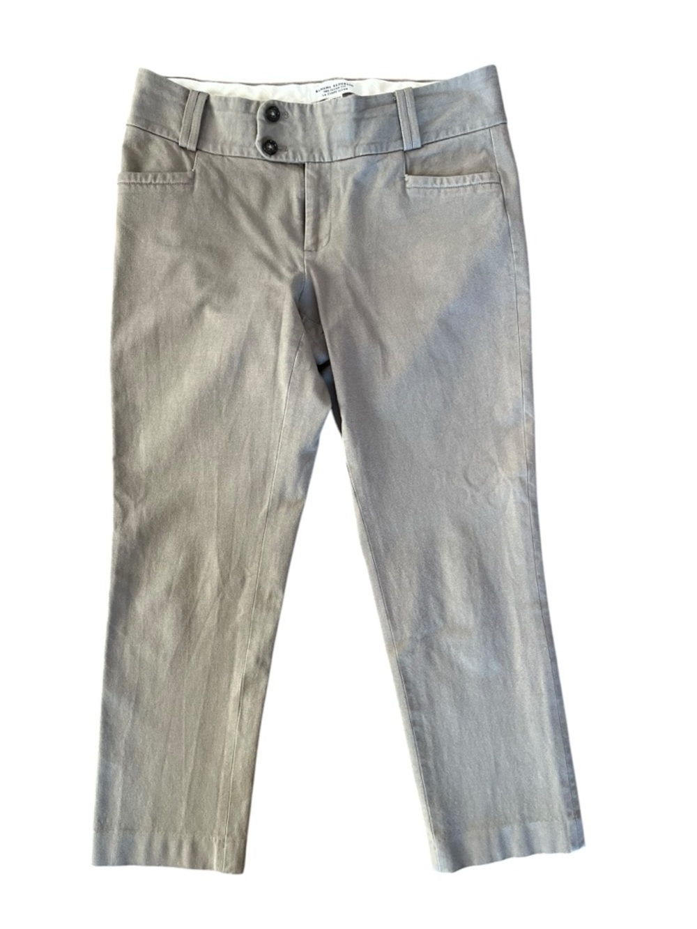 Banana Republic Slim Mid Rise Sloan Fit Stretchy Tan Double Button Office Pants